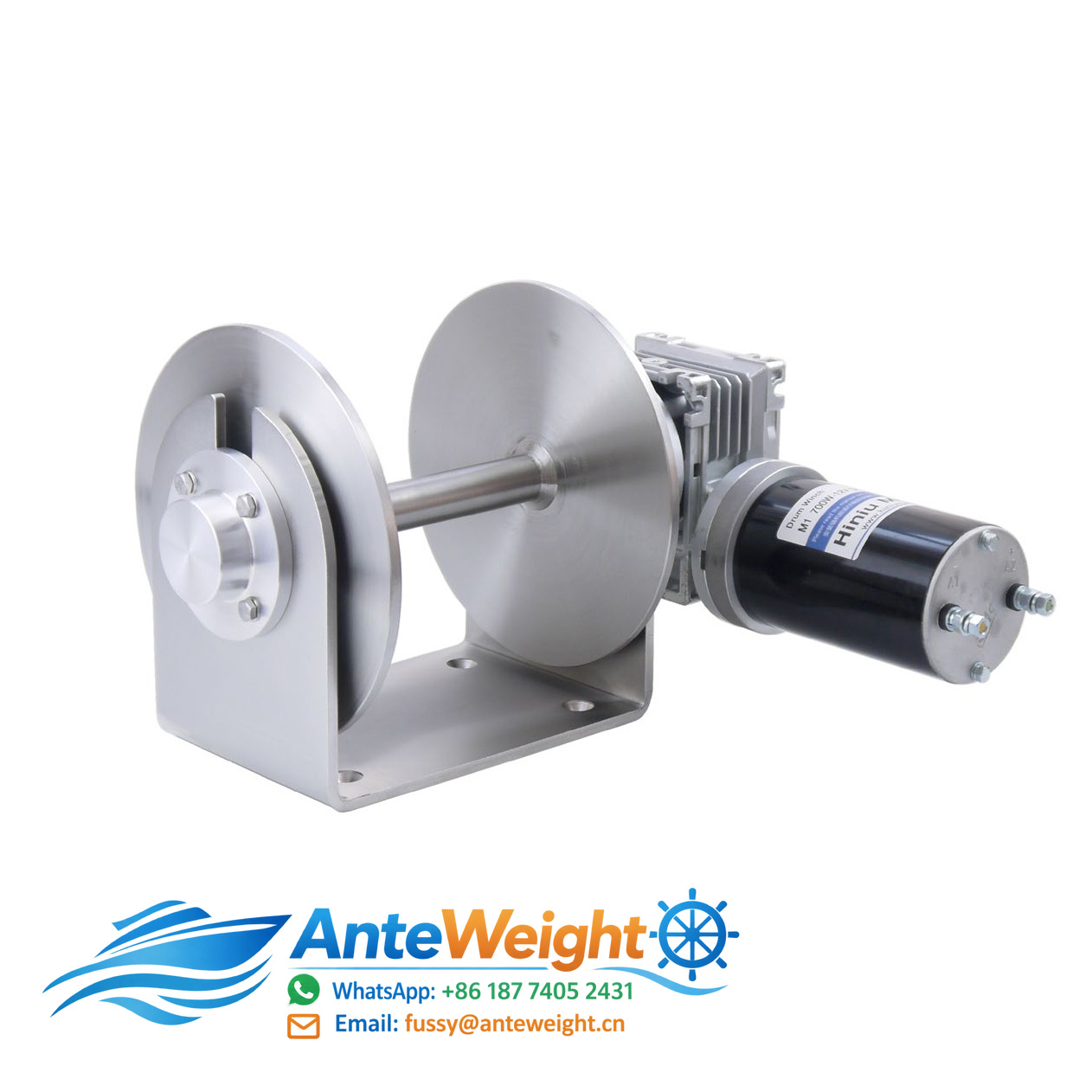 Fishing Boat Anchor Winch - 12V Electric 316 Stainless Steel Drum