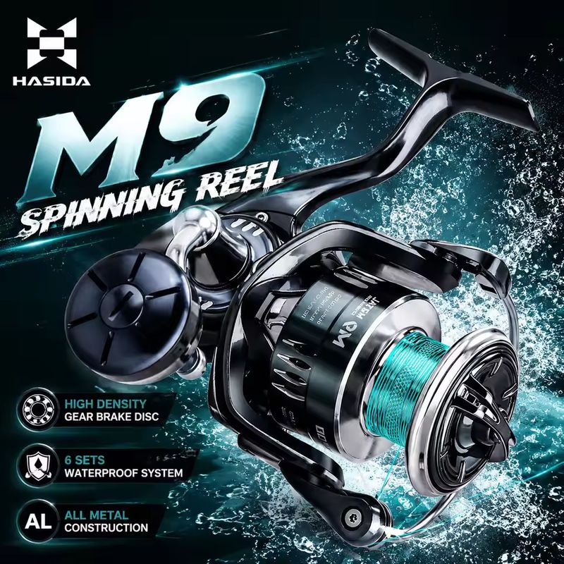 HASIDA M9 Spinning Reel Full M - Fishing Boat Steering Wheel ulasan dan harga